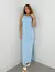 Vestido Feminino Longo Suplex Regata Beatriz Ref. 1257 Tamanho:Único;Cor:Verde petróleo na internet