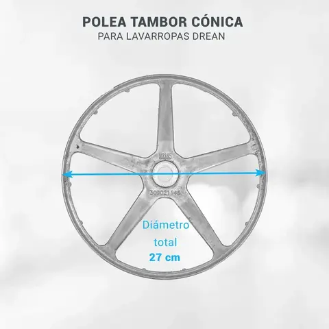 Polea Tambor Para Lavarropas Drean Next 8.14 10.12