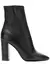 Saint Laurent Bota Lou de couro com salto 95mm