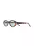 Saint Laurent Eyewear Óculos de sol oval efeito tartaruga na internet
