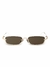 Gucci Eyewear Óculos de sol retangular metálico