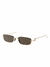 Gucci Eyewear Óculos de sol retangular metálico - comprar online