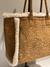 bolso gamuza con peludito marron - comprar online