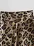 Saia Midi Feminina Cintura Alta – Cetim com Estampa Leopardo