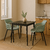 Set de 2 Sillas De Living Comedor Sc02 Asiento Acolchado Verde en internet