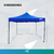 Gazebo 3x3 Gp02 Plegable Impermeable Estructura De Acero Azul