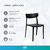 Set de 2 Sillas De Living Comedor Sc01 Apilable Exterior Negro