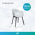 Set de 2 Sillas De Living Comedor Sc02 Asiento Acolchado Blanco - Nictom