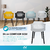 Set de 2 Sillas De Living Comedor Sc02 Asiento Acolchado Blanco - comprar online