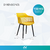 Set de 2 Sillas De Living Comedor Sc02 Asiento Acolchado Mostaza - comprar online