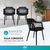 Set de 2 Sillas De Living Comedor Sc02 Asiento Acolchado Negro - comprar online