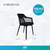 Set de 2 Sillas De Living Comedor Sc02 Asiento Acolchado Negro - tienda online