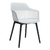 Set de 2 Sillas De Living Comedor Sc02 Asiento Acolchado Blanco - Nictom