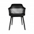 Set de 2 Sillas De Living Comedor Sc02 Asiento Acolchado Negro - Nictom