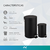 Set De 2 Tachos De Basura De 3 Lts Y 12 Lts Negro - Nictom