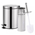 Tacho De Basura 3 Lts + Escobilla De Baño Acero - Nictom