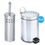 Tacho De Basura 3 Lts + Escobilla De Baño Acero - comprar online