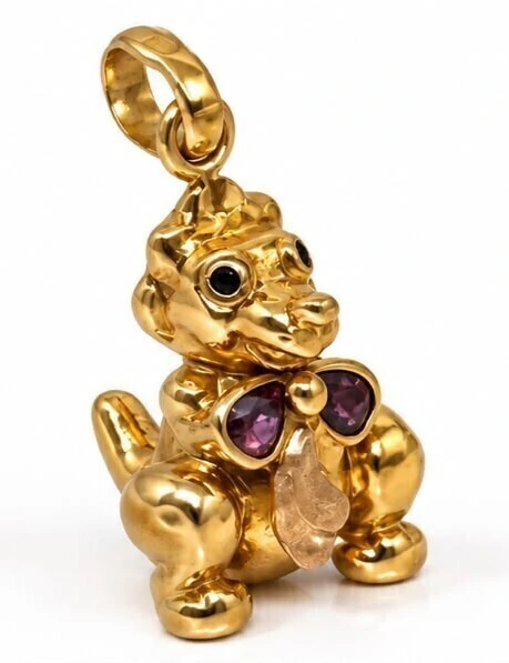 Dije Dragón de Diseño – Oro 18K con Piedras