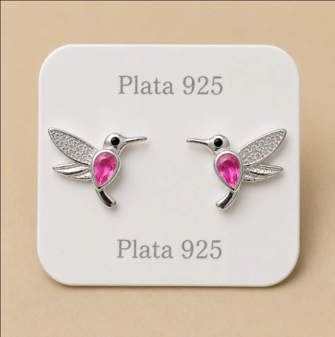 Aros Colibrí de Plata 925