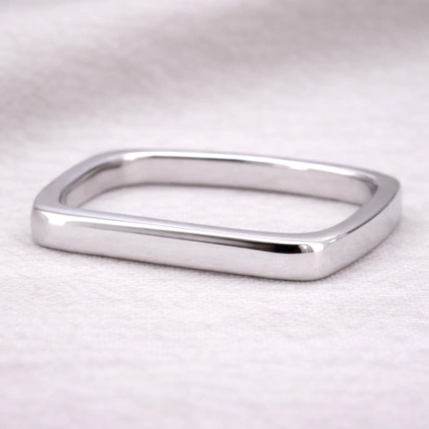 Anillo de Plata - Estilo Cuadrado