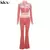 Kliou conjunto de duas peças de veludo sólido feminino simples casual zíper m - Clicshopee.com