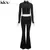 Kliou conjunto de duas peças de veludo sólido feminino simples casual zíper m - Clicshopee.com