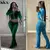 Kliou conjunto de duas peças de veludo sólido feminino simples casual zíper m na internet
