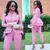 Novo conjunto feminino de inverno agasalho manga cheia babados blazers lápis ca