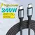 Ugourd pd240w cabo de carga ultra rápido tipo usb c 100w tipo c cabo carregador