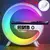 Carregador multifuncional sem fio suporte almofada luz rgb despertador alto-fala na internet