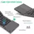Russo/espanhol/inglês b033 mini teclado dobrável, carregador de teclado sem fi - RochaShop