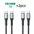 Ugourd pd240w cabo de carga ultra rápido tipo usb c 100w tipo c cabo carregador