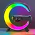 Carregador multifuncional sem fio suporte almofada luz rgb despertador alto-fala na internet