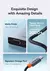 Baseus usb c hub tipo c para hdmi usb hub adaptador 13-em-1 dp 4k 60hz 120hz rj4 - comprar online