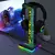 Suporte para fone de ouvido para jogos RGB, porta USB dupla, suporte para fone d - loja online