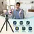 Microfone de lapela sem fio com estojo de carregamento para entrevista ao vivo a na internet