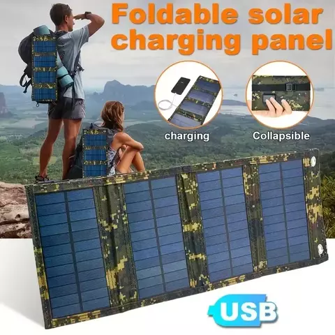 Painel solar dobrável usb portátil, painéis solares dobráveis para viagens,