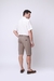 717 - Bermuda masculina contemporânea color c/elast (slim) - loja online