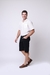 717 - Bermuda masculina contemporânea color c/elast (slim)