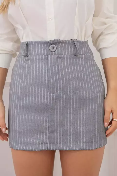 Short Saia Risca Giz