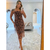 ￼Vestido Midi Tecido Tule com Abertura nas Costas Onça - comprar online
