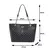 Bolsa textura de couro macio grande