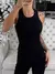 Feminino sólido em torno do pescoço com nervuras regata camisola feminina verão básico elástico regata o pescoço sólido regata