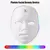 Máscara facial recarregável com Led