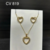 Conjunto de Jóias Femininas - Colar e Brincos em Aço Inoxidável Banhado a Ouro 18K - comprar online
