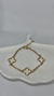 Pulseira trevos delicados banhado a ouro18k