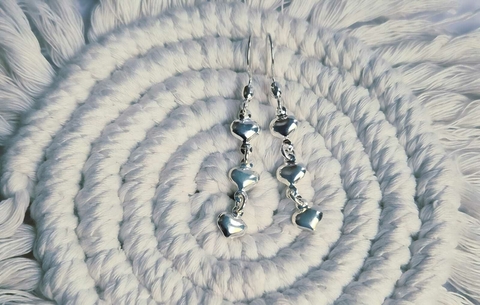 Aros colgantes de corazón