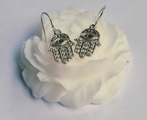 Aros colgantes mano de fatima
