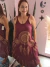 Vestido Trapézio Vinho Mandala VESTE 36 AO 44 - comprar online