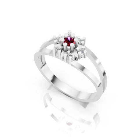 Anél de Formatura Feminino em Prata FP-009 - comprar online